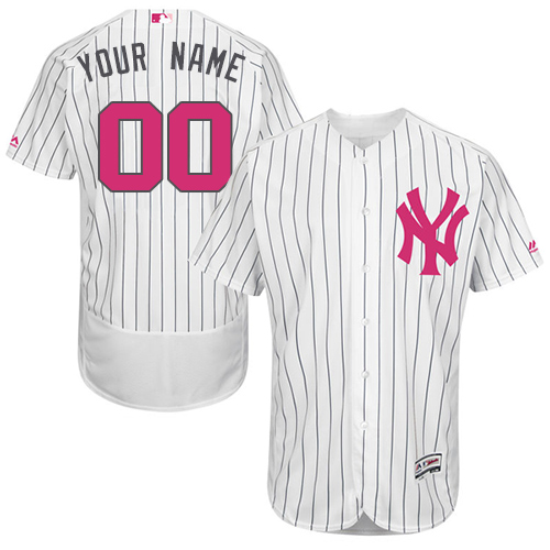 New York Yankees White Mother's Day Men's Flexbase Customized Jersey