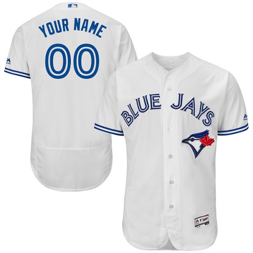 Toronto Blue Jays White Men's Flexbase Customized Jersey