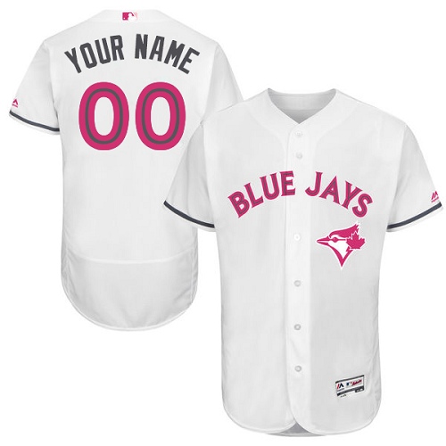 Toronto Blue Jays White Mother's Day Men's Flexbase Customized Jersey