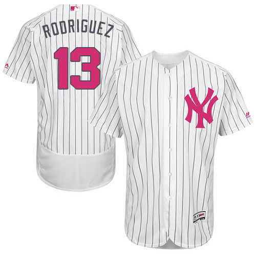 Yankees 13 Alex Rodriguez White Mother's Day Flexbase Jersey