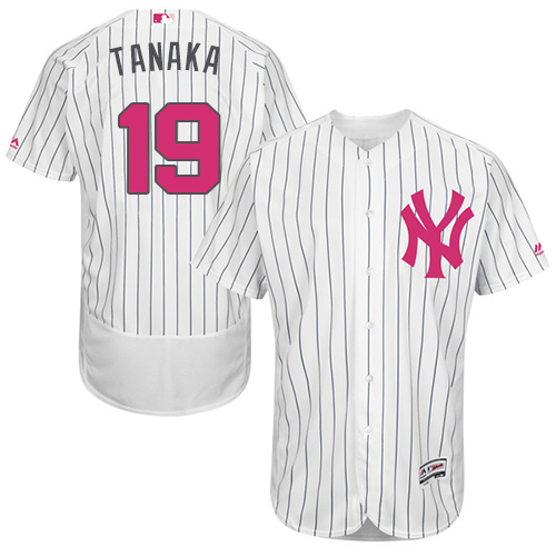 Yankees 19 Masahiro Tanaka White Mother's Day Flexbase Jersey
