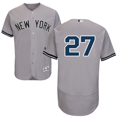 Yankees 27 Austin Romine Gray Flexbase Jersey