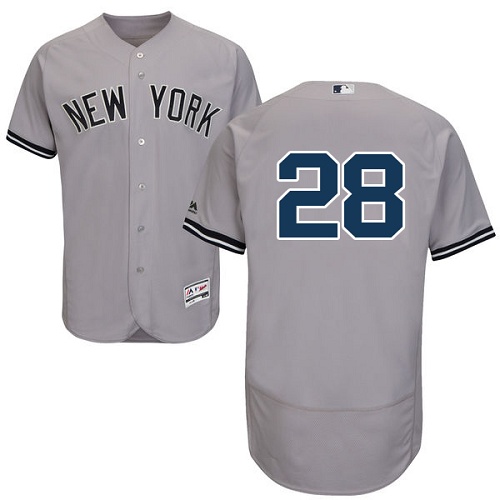 Yankees 28 Joe Girardi Gray Flexbase Jersey