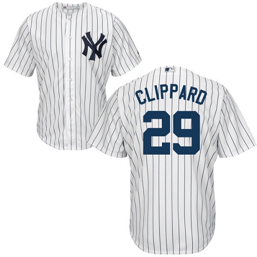 Yankees 29 Tyler Clippard White Cool Base Jersey
