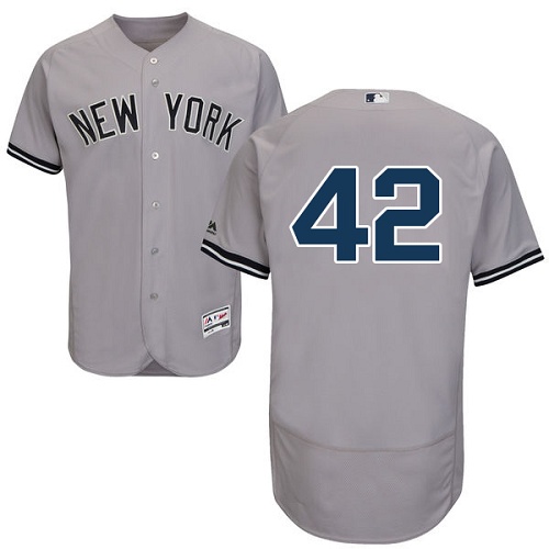 Yankees 42 Mariano Rivera Gray Flexbase Jersey