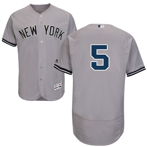 Yankees 5 Joe Dimaggio Gray Flexbase Jersey