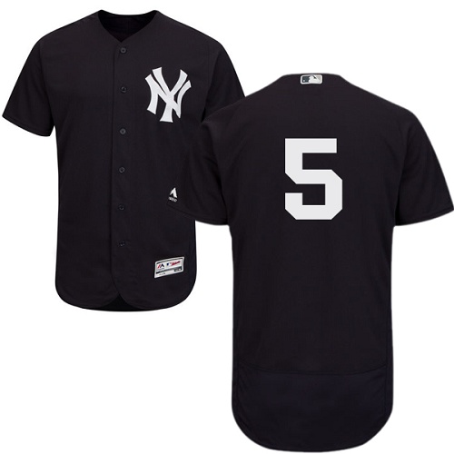 Yankees 5 Joe Dimaggio Navy Flexbase Jersey