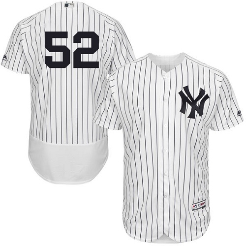Yankees 52 CC Sabathia White Flexbase Jersey