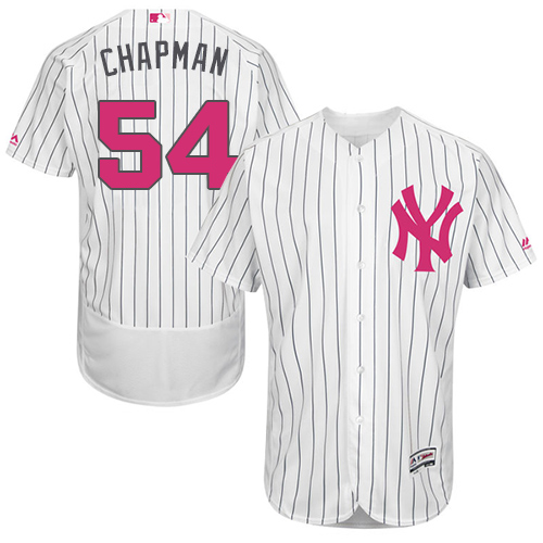 Yankees 54 Aroldis Chapman White Mother's Day Flexbase Jersey