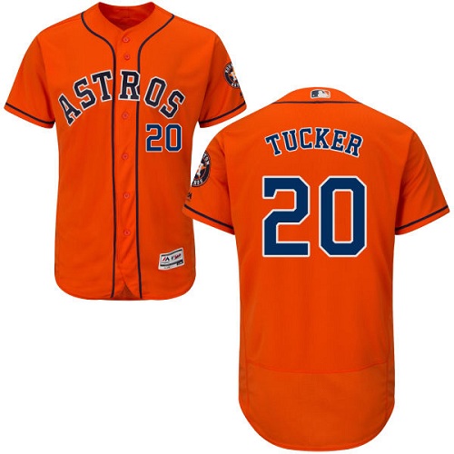 Astros 20 Preston Tucker Orange Flexbase Jersey