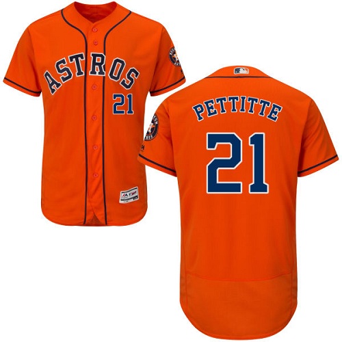 Astros 21 Andy Pettitte Orange Flexbase Jersey