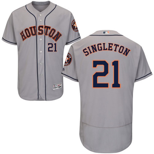 Astros 21 Jon Singleton Gray Flexbase Jersey