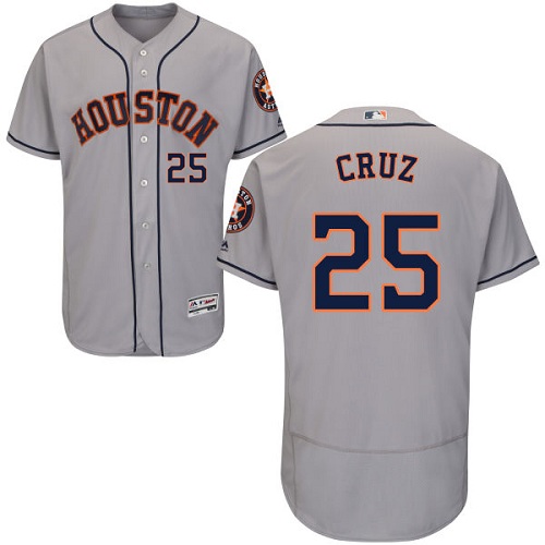 Astros 25 Jose Cruz Gray Flexbase Jersey