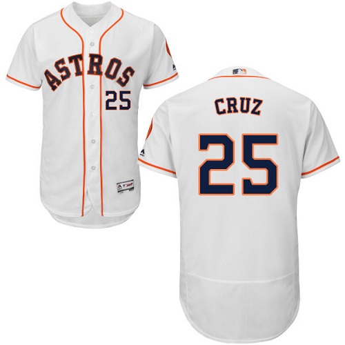 Astros 25 Jose Cruz White Flexbase Jersey