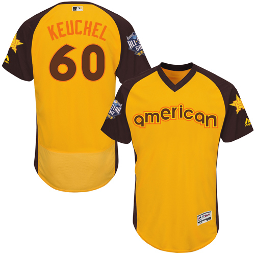 Astros 60 Dallas Keuchel Yellow 2016 MLB All Star Game Flexbase Batting Practice Player Jersey