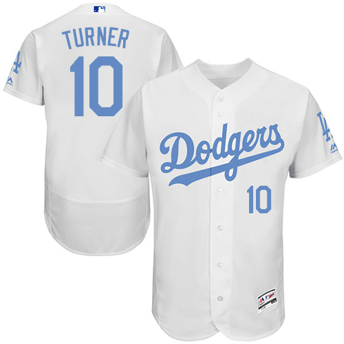 Dodgers 10 Justin Turner White Father's Day Flexbase Jersey