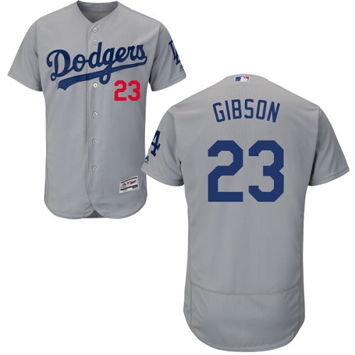 Dodgers 23 Kirk Gibson Gray Flexbase Jersey