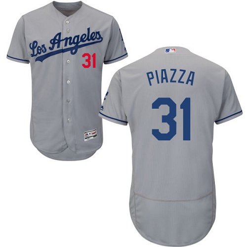 Dodgers 31 Mike Piazza Gray Collection Player Flexbase Jersey