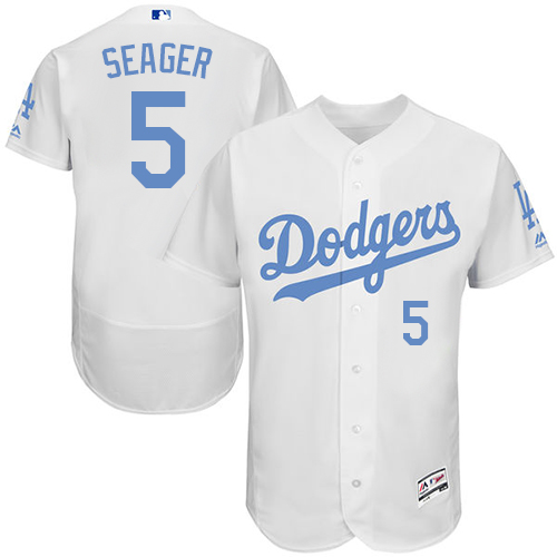 Dodgers 5 Corey Seager White Father's Day Flexbase Jersey