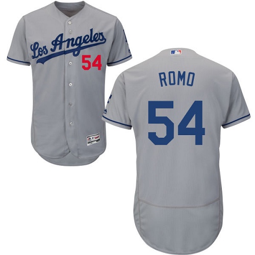 Dodgers 54 Sergio Romo Gray Collection Player Flexbase Jersey - Click Image to Close