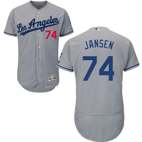 Dodgers 74 Kenley Jansen Gray Collection Player Flexbase Jersey