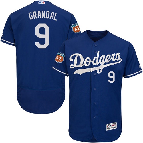 Dodgers 9 Yasmani Grandal Blue Flexbase Jersey