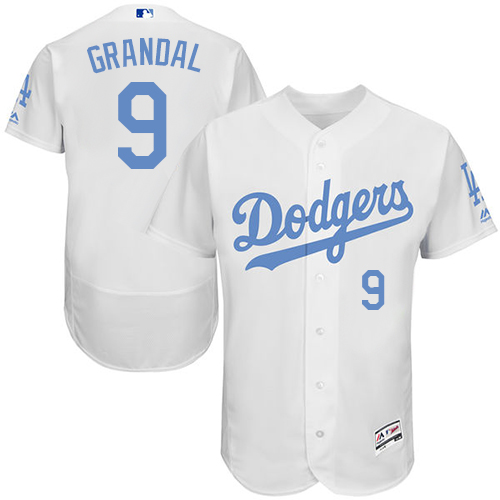 Dodgers 9 Yasmani Grandal White Father's Day Flexbase Jersey