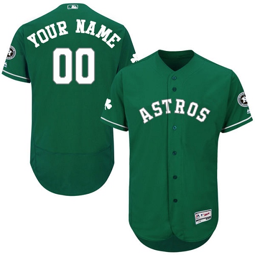 Houston Astros Green Celtic Men's Flexbase Customized Jersey