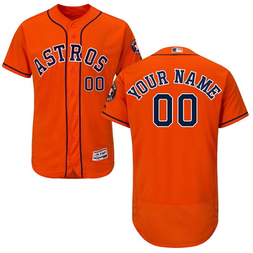 Houston Astros Orange Men's Flexbase Customized Jersey