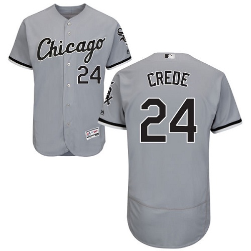 White Sox 24 Joe Crede Gray Flexbase Jersey - Click Image to Close