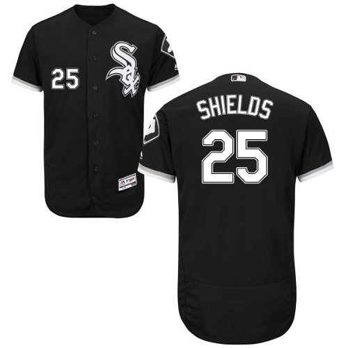 White Sox 25 James Shields Black Flexbase Jersey
