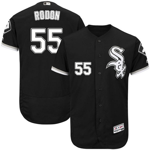 White Sox 55 Carlos Rodon Black Flexbase Jersey
