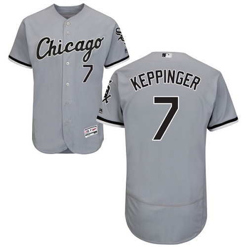 White Sox 7 Jeff Keppinger Gray Flexbase Jersey