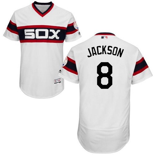 White Sox 8 Bo Jackson White Cooperstown Collection Flexbase Jersey