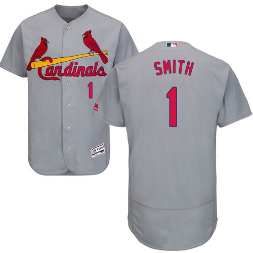 Cardinals 1 Ozzie Smith Gray Flexbase Jersey