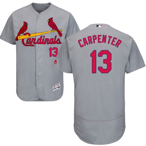 Cardinals 13 Matt Carpenter Gray Flexbase Jersey