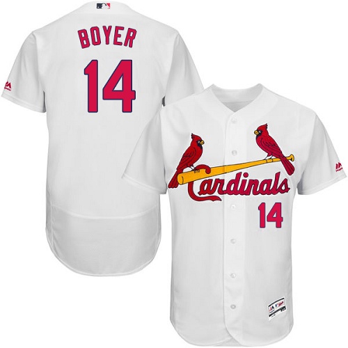 Cardinals 14 Ken Boyer White Flexbase Jersey