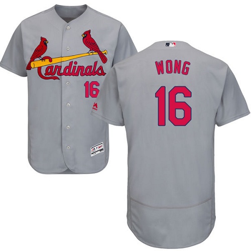 Cardinals 16 Kolten Wong Gray Flexbase Jersey