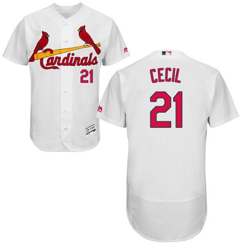 Cardinals 21 Brett Cecil White Flexbase Jersey