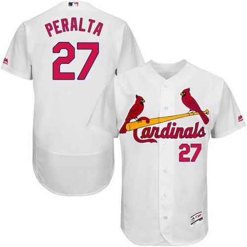 Cardinals 27 Jhonny Peralta White Flexbase Jersey