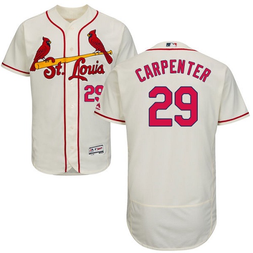 Cardinals 29 Chris Carpenter Cream Flexbase Jersey