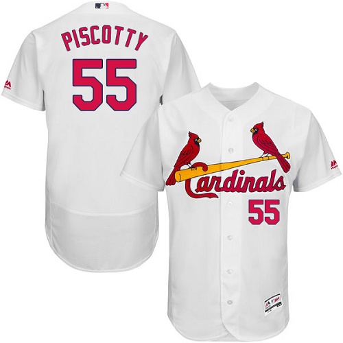 Cardinals 55 Stephen Piscotty White Flexbase Jersey - Click Image to Close