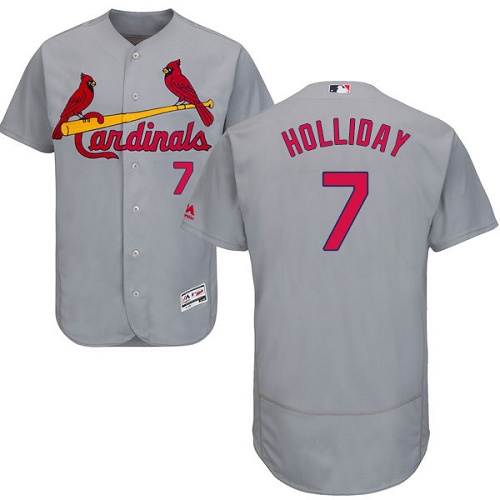 Cardinals 7 Matt Holliday Gray Flexbase Jersey - Click Image to Close