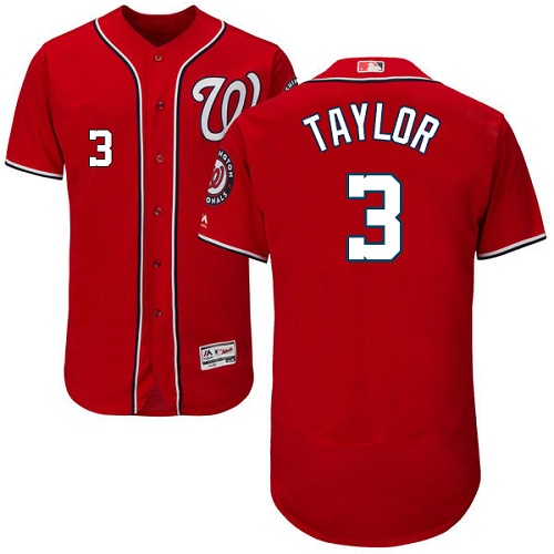 Nationals 3 Michael Taylor Red Flexbase Jersey