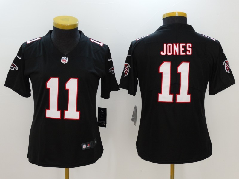 Nike Falcons 11 Julio Jones White Women Limited Jersey - Click Image to Close