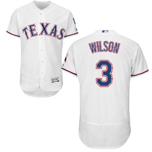 Rangers 3 C.J. Wilson White Flexbase Jersey