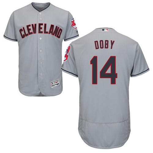 Indians 14 Larry Doby Gray Flexbase Jersey Indians 14 Larry Doby Gray Flexbase Jersey