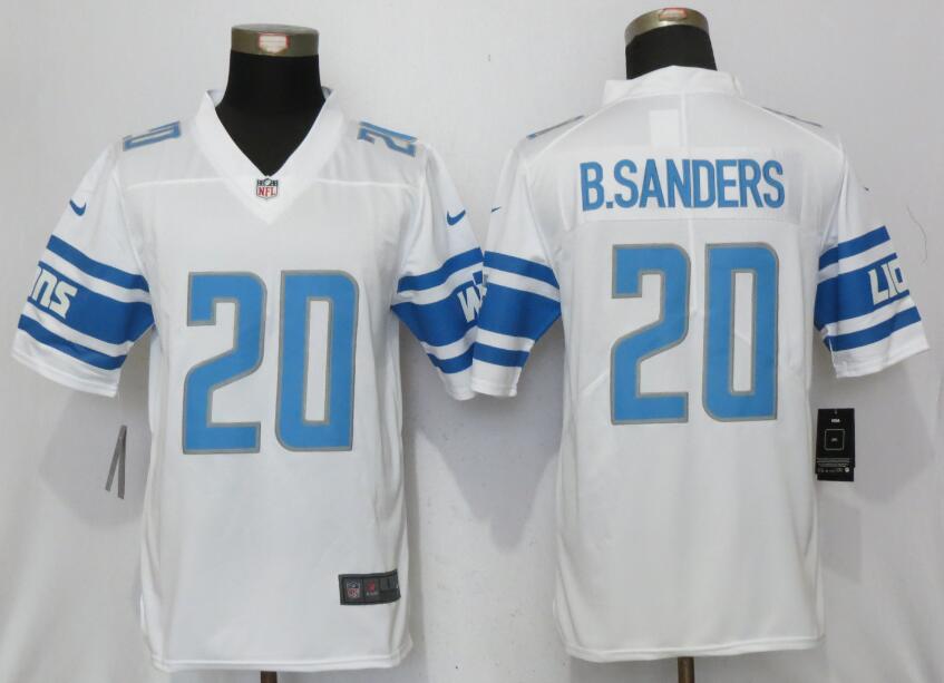 Nike Lions 20 Barry Sanders White 2017 Vapor Untouchable Limited Player Jersey