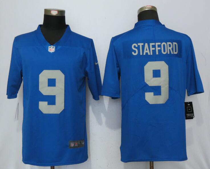 Nike Lions 9 Matthew Stafford Blue 2017 Throwback Vapor Untouchable Limited Player Jersey
