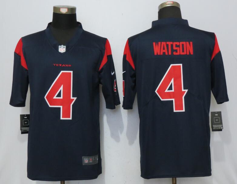 Nike Texans 4 Deshaun Watson Navy Color Rush Limited Jersey